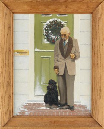 (AMERICAN ILLUSTRATOR.) Waiting for Christmas cards.